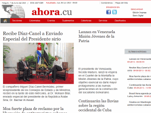 Ahora - home page