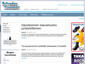 Oriveden Sanomat - home page