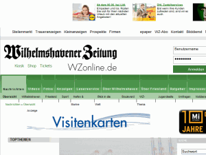 Wilhelmshavener Zeitung - home page