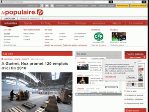 Le Populaire du Centre - home page