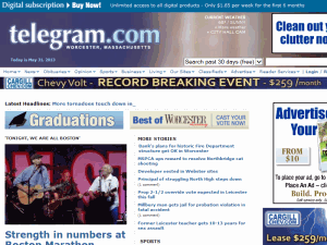 Worcester Telegram & Gazette - home page