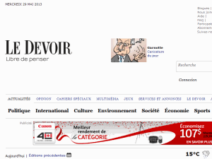 Le Devoir - home page