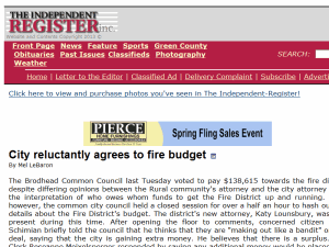 The Independent Register - home page