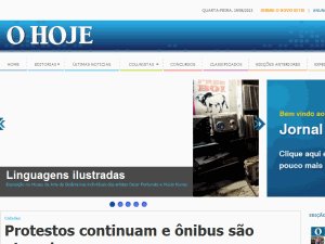 Hoje - home page