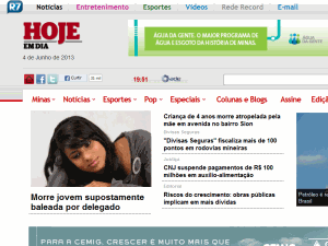 Hoje em Dia - home page