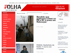 Folha de Irati - home page