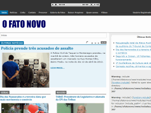 O Fato Novo - home page