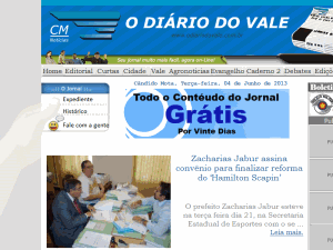 O Diário do Vale - home page