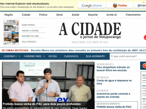 A Cidade - home page